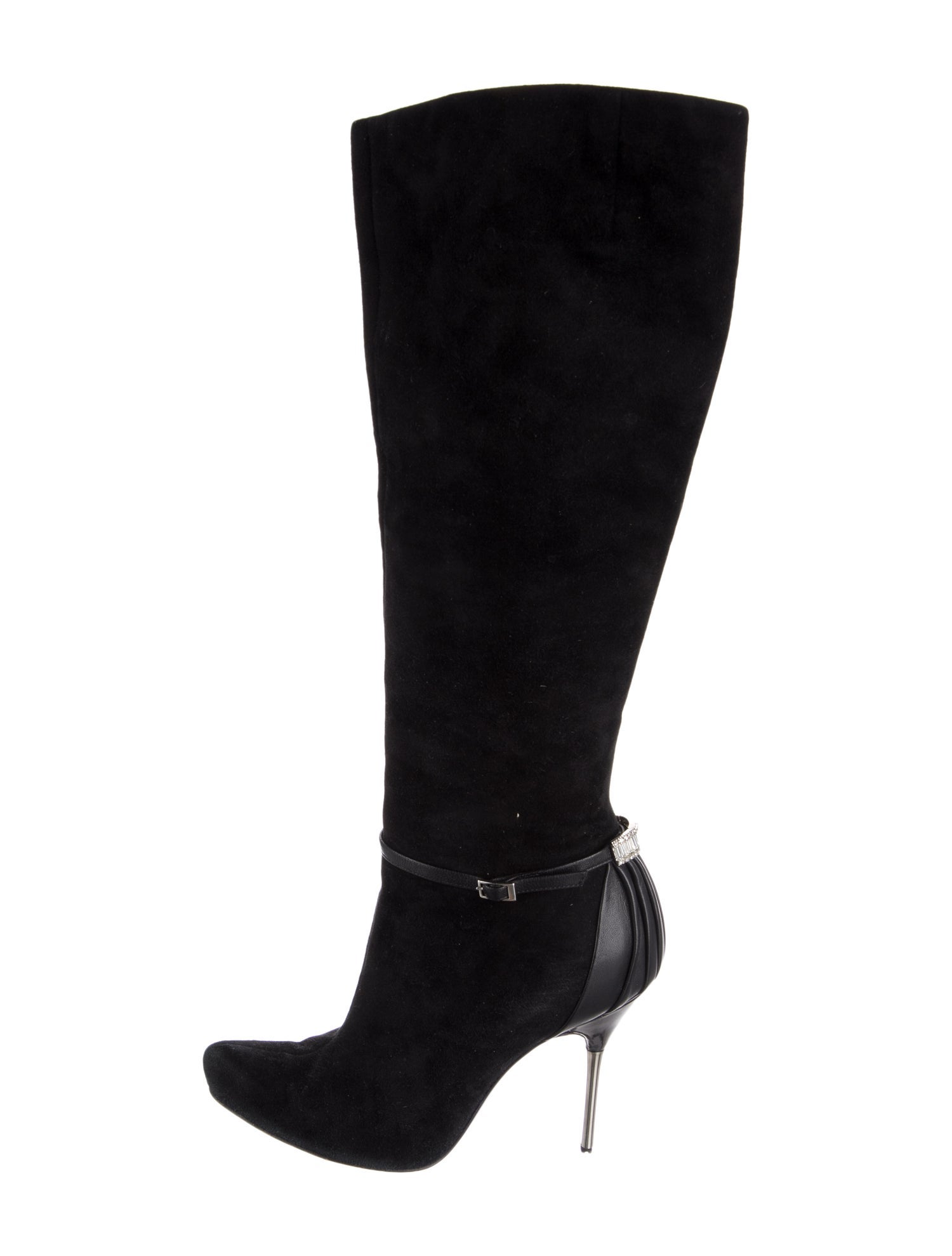 Giuseppe Zanotti Suede Crystal Embellishments Boots
